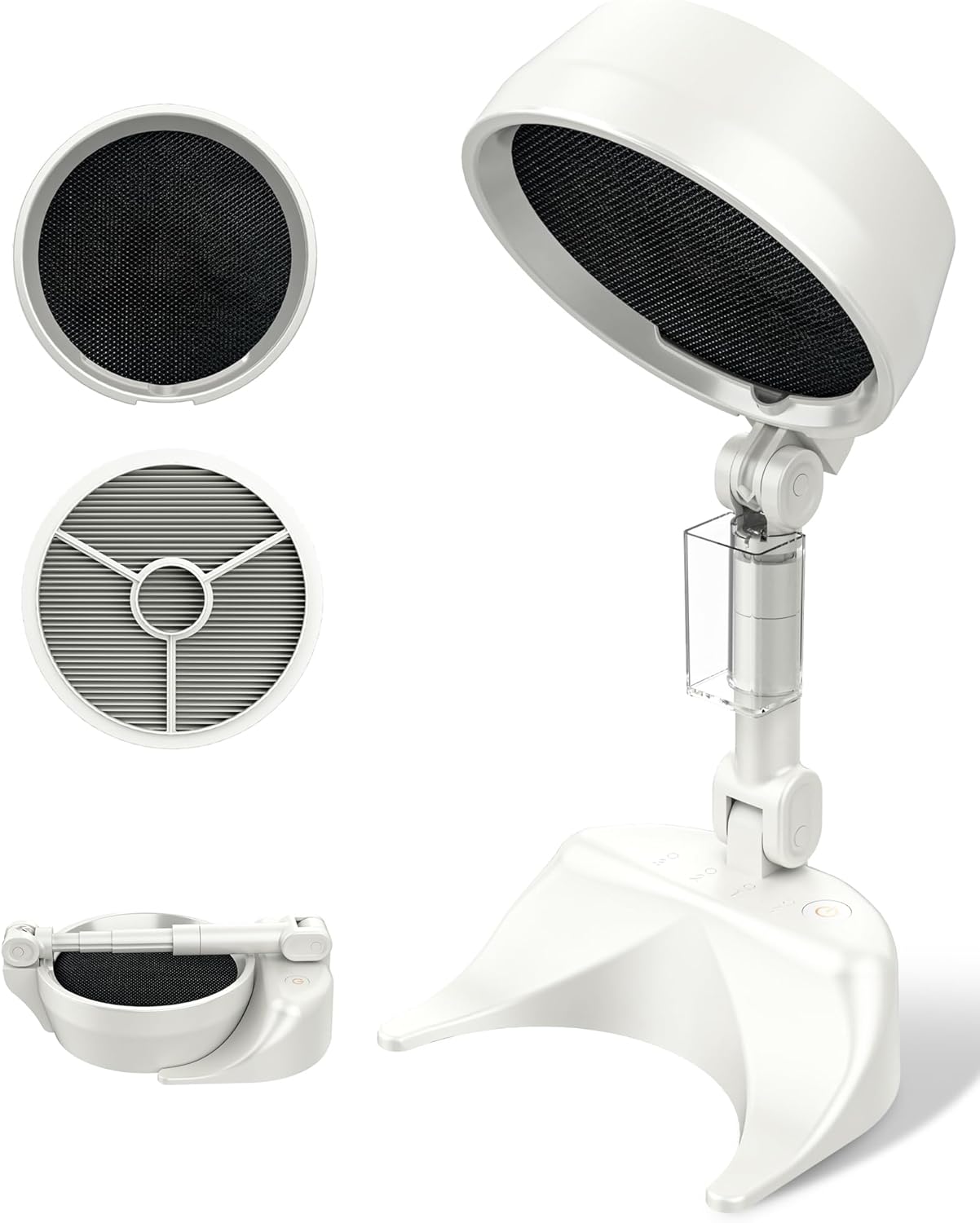 Vegapunk Smoke Away Purifier Fan for Indoors - Portable Odor Exhaust Eliminator Remover Eater Filter - The High Fan for Desktop - White