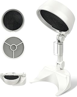 Vegapunk Smoke Away Purifier Fan for Indoors - Portable Odor Exhaust Eliminator Remover Eater Filter - The High Fan for Desktop - White
