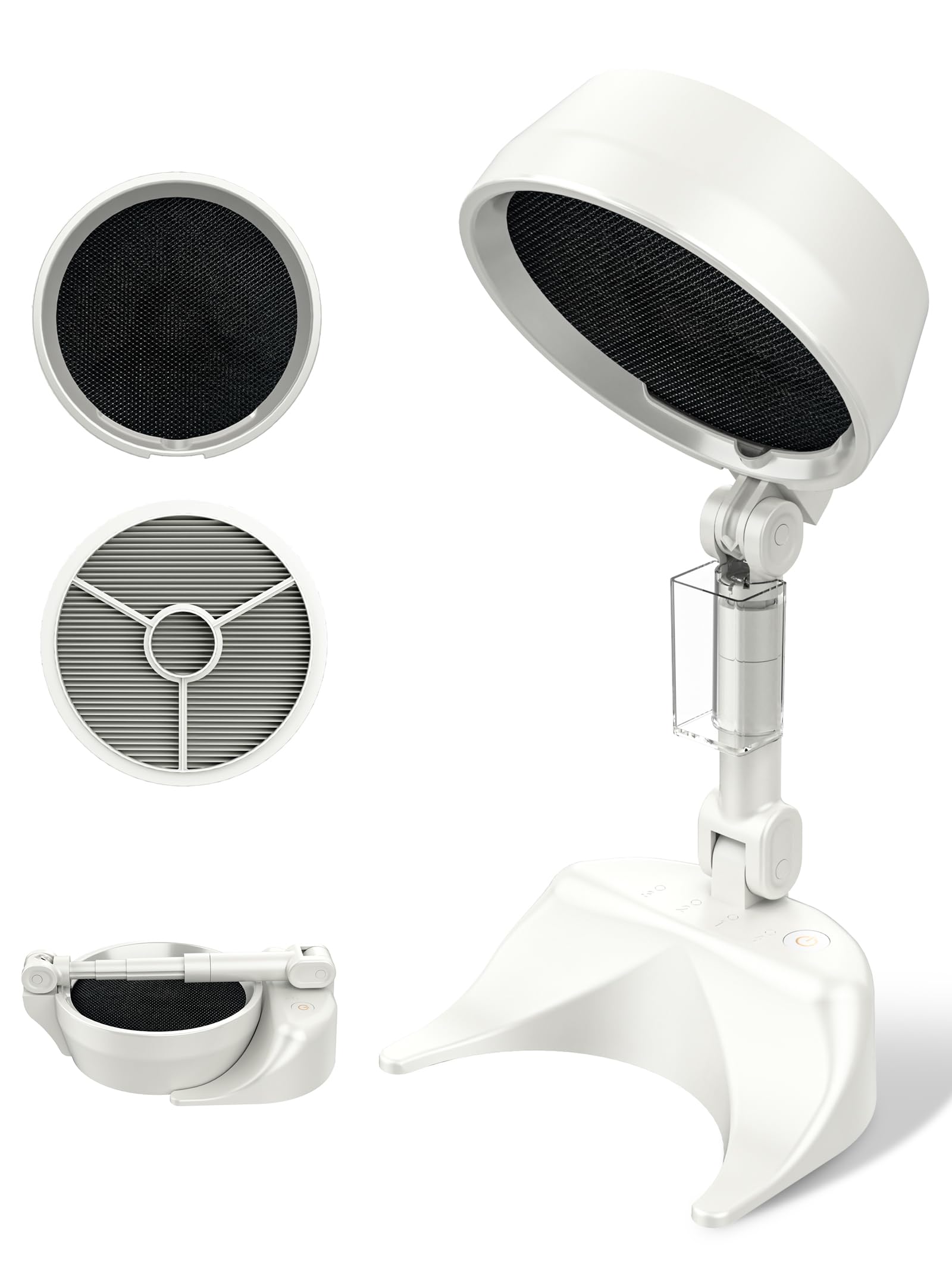 Vegapunk Smoke Away Purifier Fan for Indoors - Portable Odor Exhaust Eliminator Remover Eater Filter - The High Fan for Desktop - White