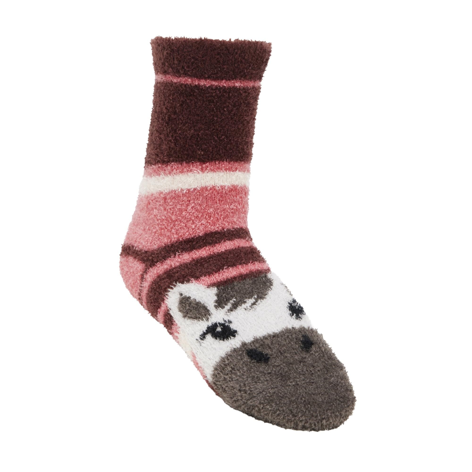 Lemieux Andalusian Mini Fluffy Childrens Character Socks - Pony Cranberry
