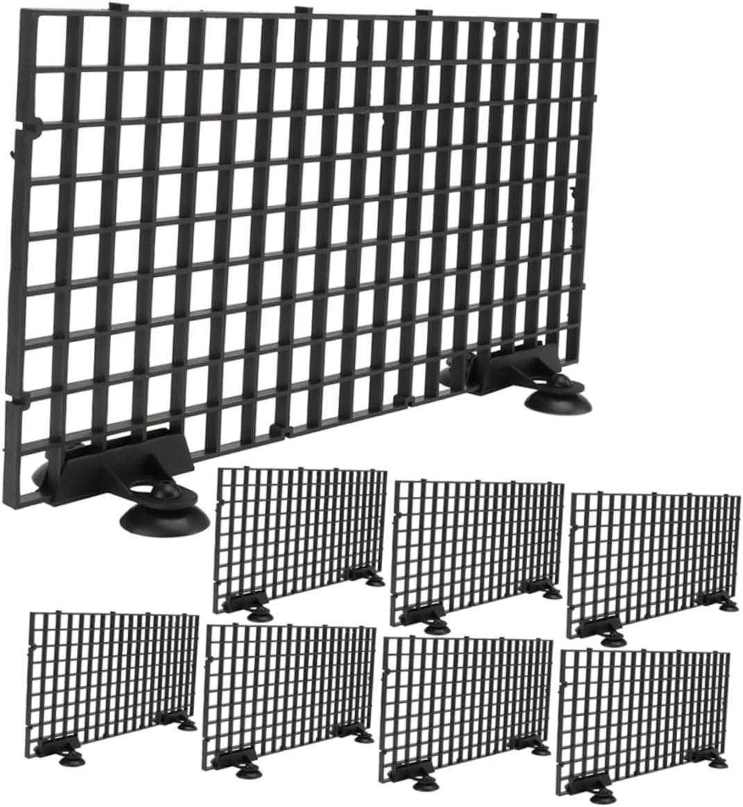 ORFOFE 1set Fish Tank Divider Filtering Plates for Isolation Smooth Aquarium Separator Panel for Mixed Breeding Easy Installation Strong Bearing Capacity Black