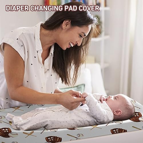 Miniatura 5 de Dyoart - Juego de ropa de cama personalizado para cuna juegos de cuna de béisbol para niñas y niños con nombre personalizado, juego de ropa de cama