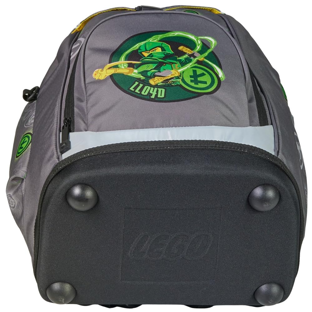 Familando - Nielsen Schulranzen Set 5-teilig - Lego Ninjago Spinjitzu Lloyd - Ergonomisch, stabil & mit gepolstertem Rücken - 1160g leicht mit 15L Volumen - mit Reflektoren - Ab 1. Klasse