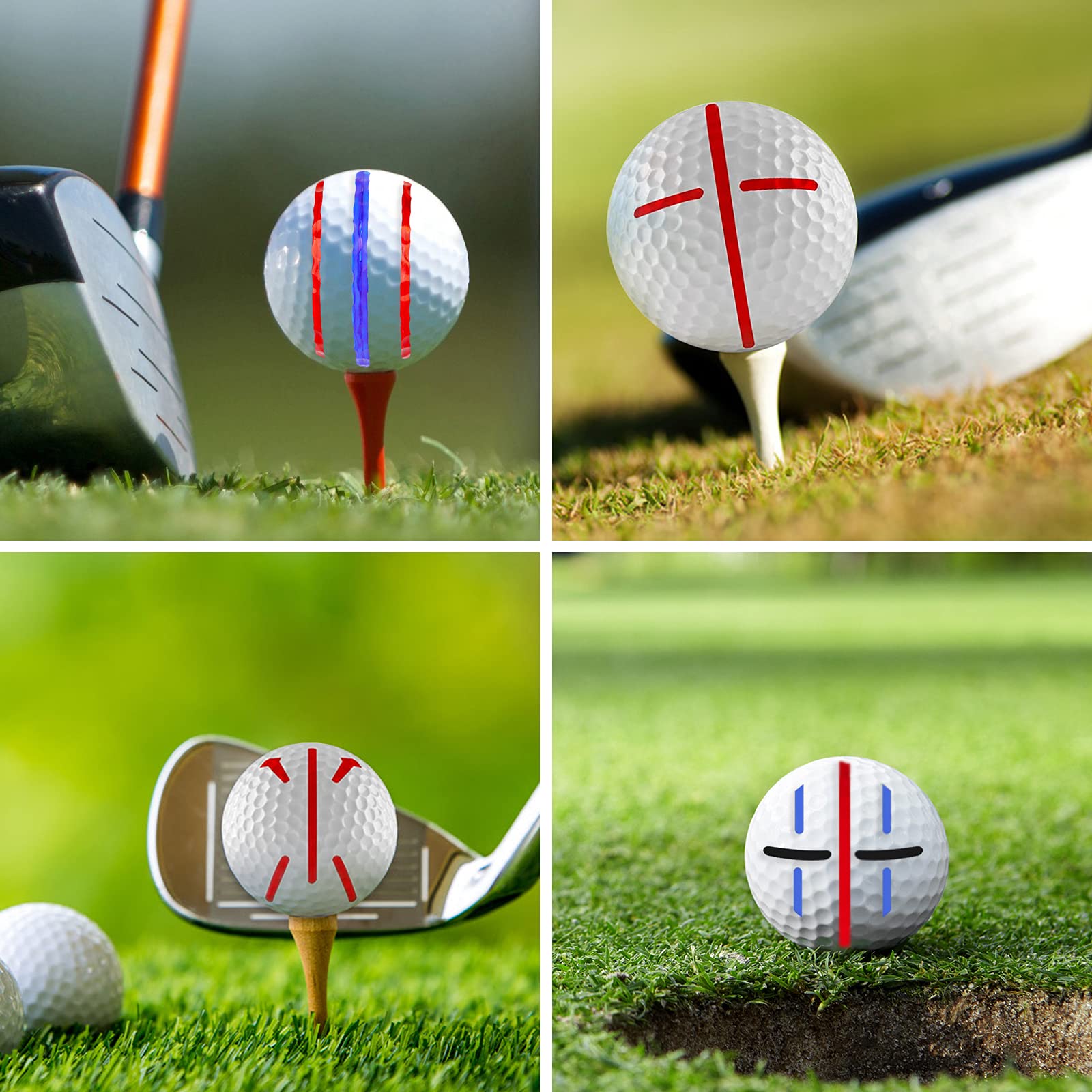 Uniclife Set di allineamento per Golf 2/4 Pezzi con Pennarelli Guide Massime Sagoma