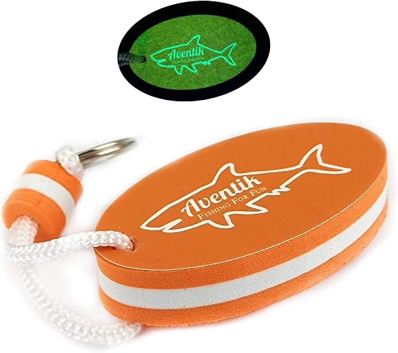 Riverruns Floating Key Ring Glow in Dark Lightweight Water Buoyant Key chain, Boat Kayak Key Chains for Water Sports