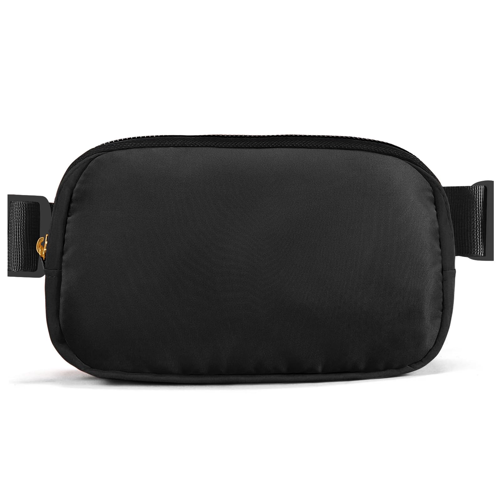 Belt Bag Zipper Fanny Pack Crossbody Bags for Women,Fashion Nylon Waist Packs, Water Repellent Two Way wear with Adjustable Strap Gifts for Teenage Girls Women Men(Black)