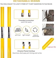 Vista 3 de Podadora de poste de árbol de 30 pies, mango duradero para recortar árboles, ramas manuales para herramientas de jardín, podadoras, sierras de poste