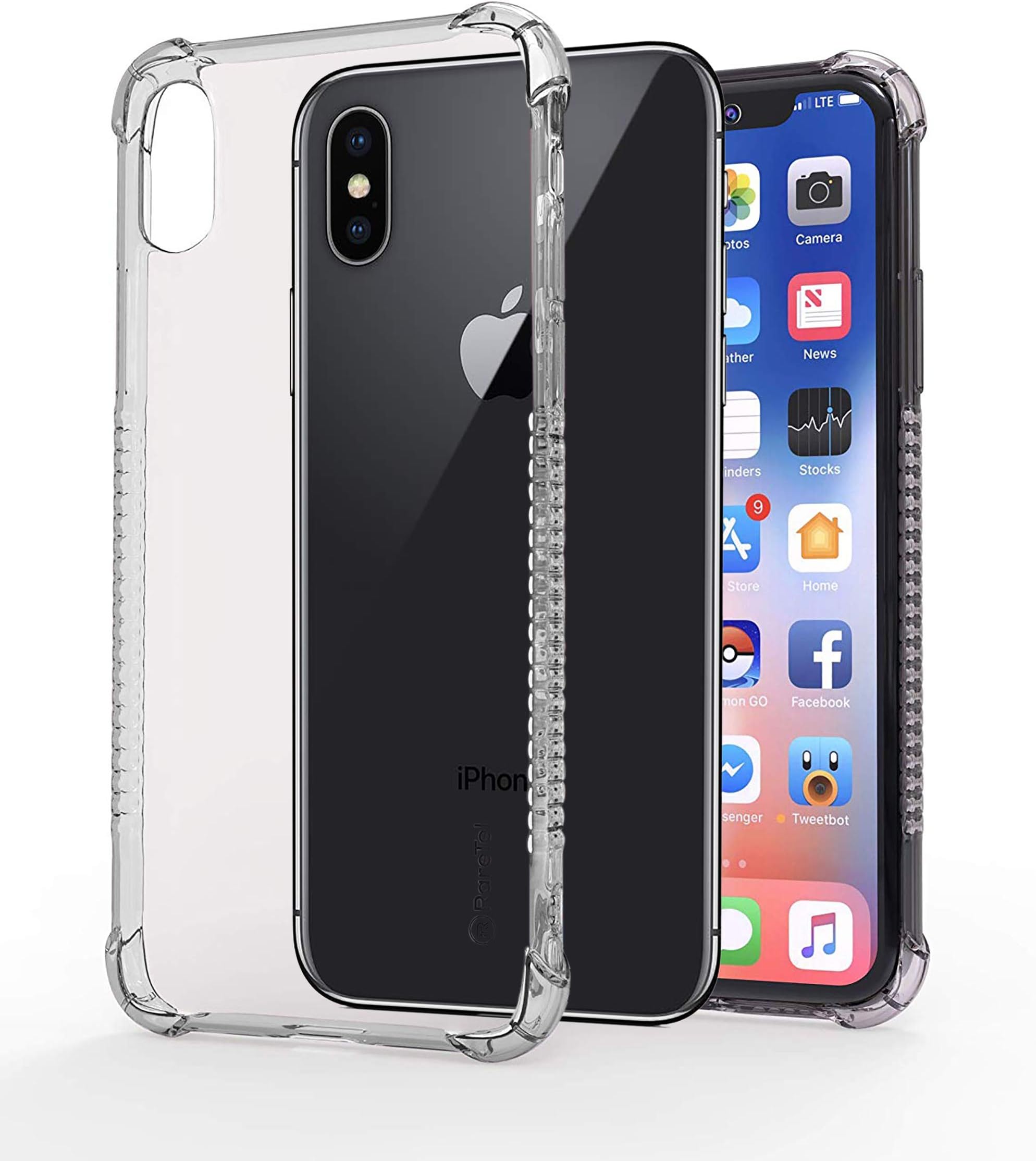 iPhone X or XS Clear Soft Case - Transparent Ultra Thin Shock Absorption No Slip Protective Grips - TPU Supreme Super Slim Fit Design Cover with Corner Bumper for iPhone 10