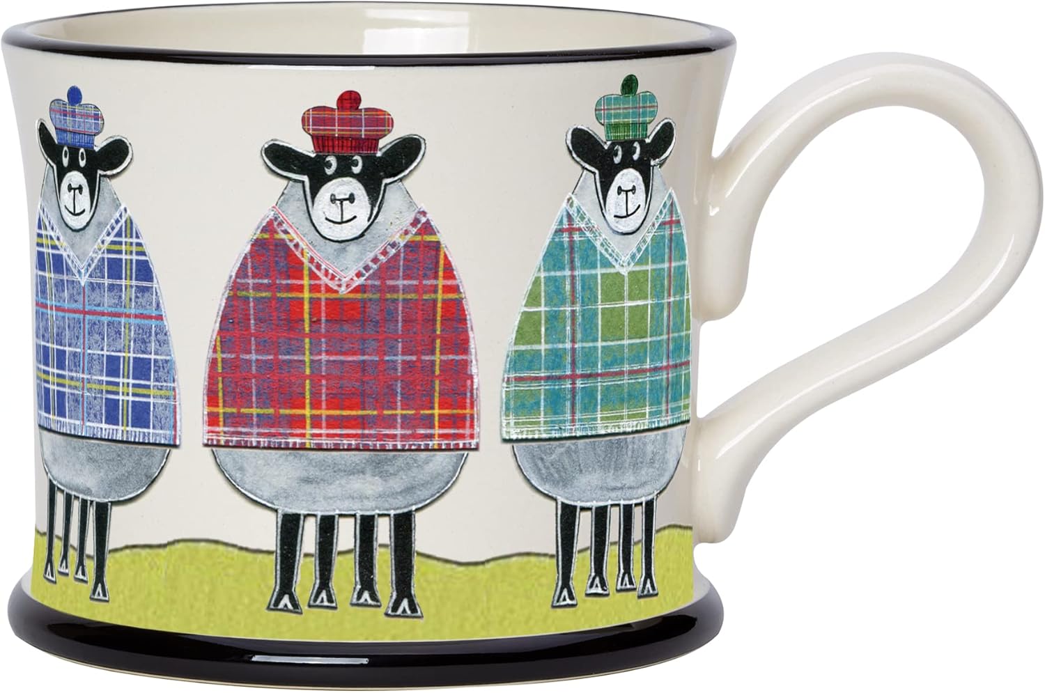 Moorland Pottery Tartan Woolly Rambler Sheep Earthenware Mug 300ml BigaMart
