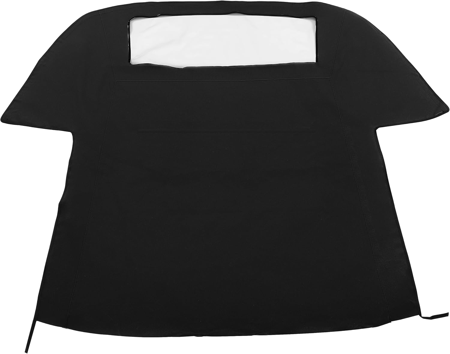 HECASA Convertible Soft Top Compatible with 1987-1989 Chevy Chevrolet Camaro w/Clear Plastic Window Black Sailcloth Vinyl