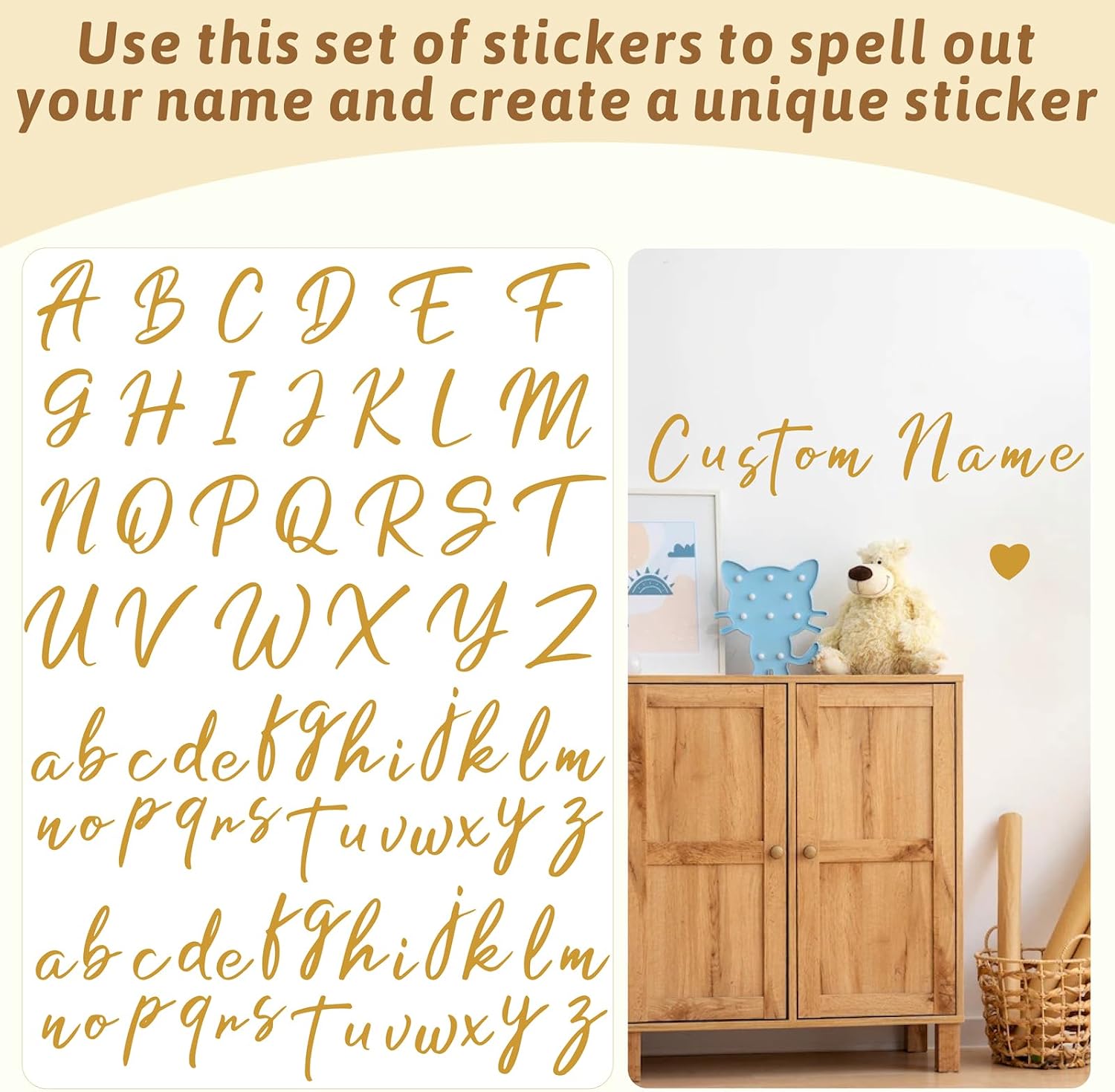 Custom Name Sign Decals DIY Vinyl Letters for Baby Kids Bedroom Wall Decor image 5
