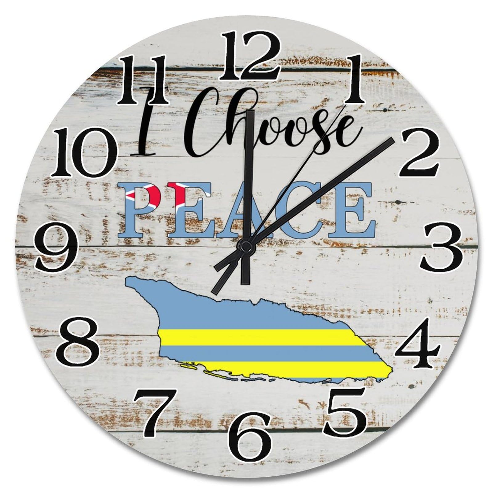 Horloge murale Aruba cadeau original pour un ami étranger passionné