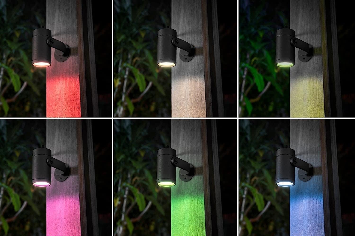 Philips Hue White & Color Ambiance Lily Gartenstrahler Basis Set 3er Pack, dimmbare Außenleuchten, smarte Lichtsteuerung, schwarz
