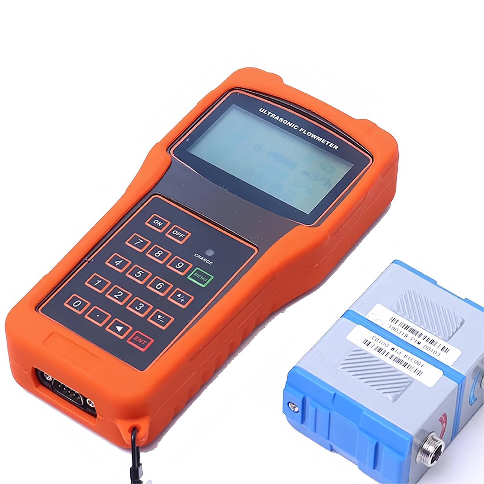Caudalímetro ultrasónico portátil para medición de líquidos en tubos de cobre y PVC, amplio rango de temperatura, ideal para uso industrial y doméstico