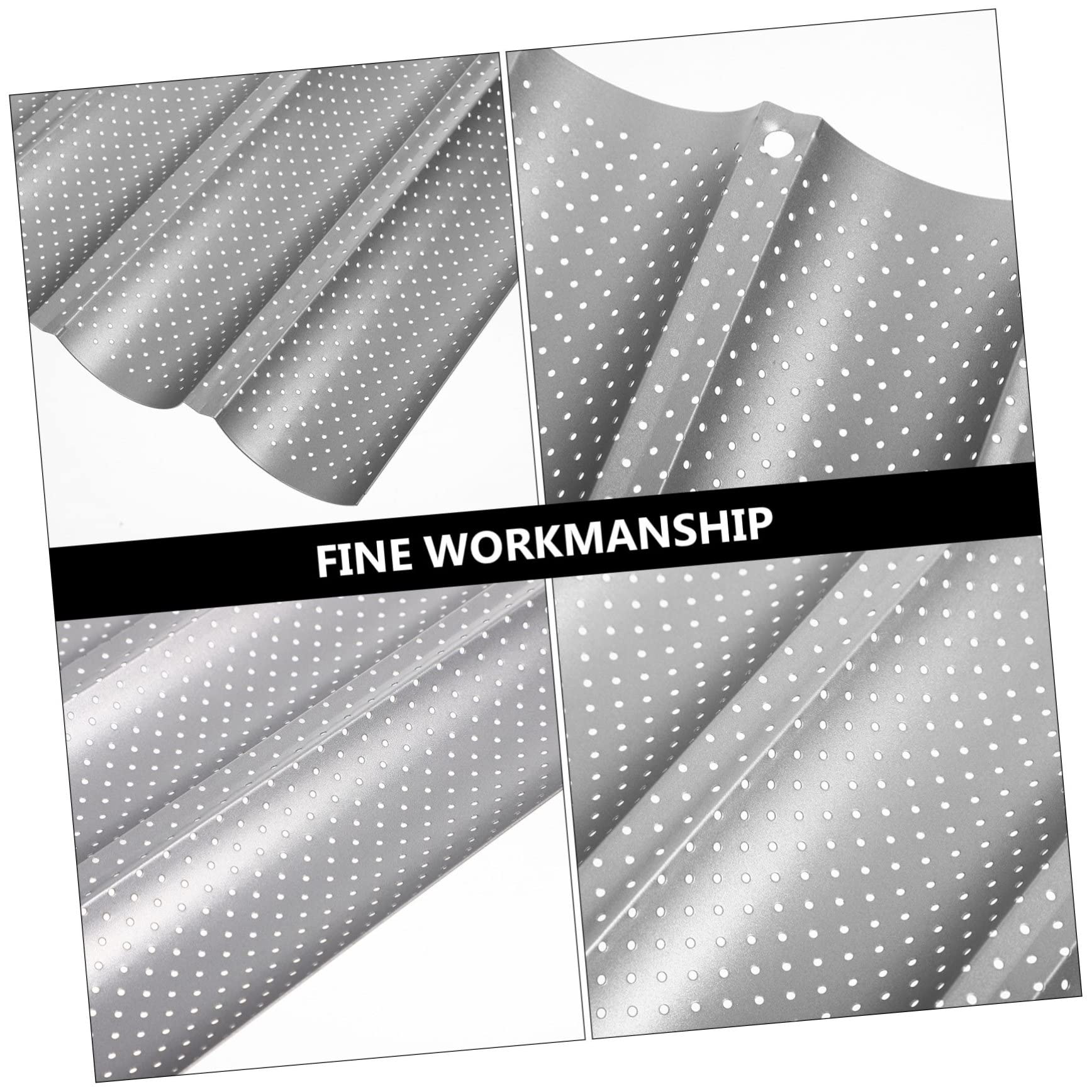 CIYODO Non-stick Four-groove Baking Bread Pan French Bread Baking Tool for Home and Easy to Clean for Artisan and Loaves