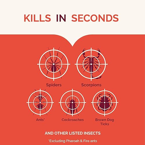 Miniatura 2 de Hot Shot Spider & Scorpion Killer (Aerosol), mata grandes arañas y escorpiones en segundos, incluyendo viuda negra, reclusa marrón y arañas lobo, 16