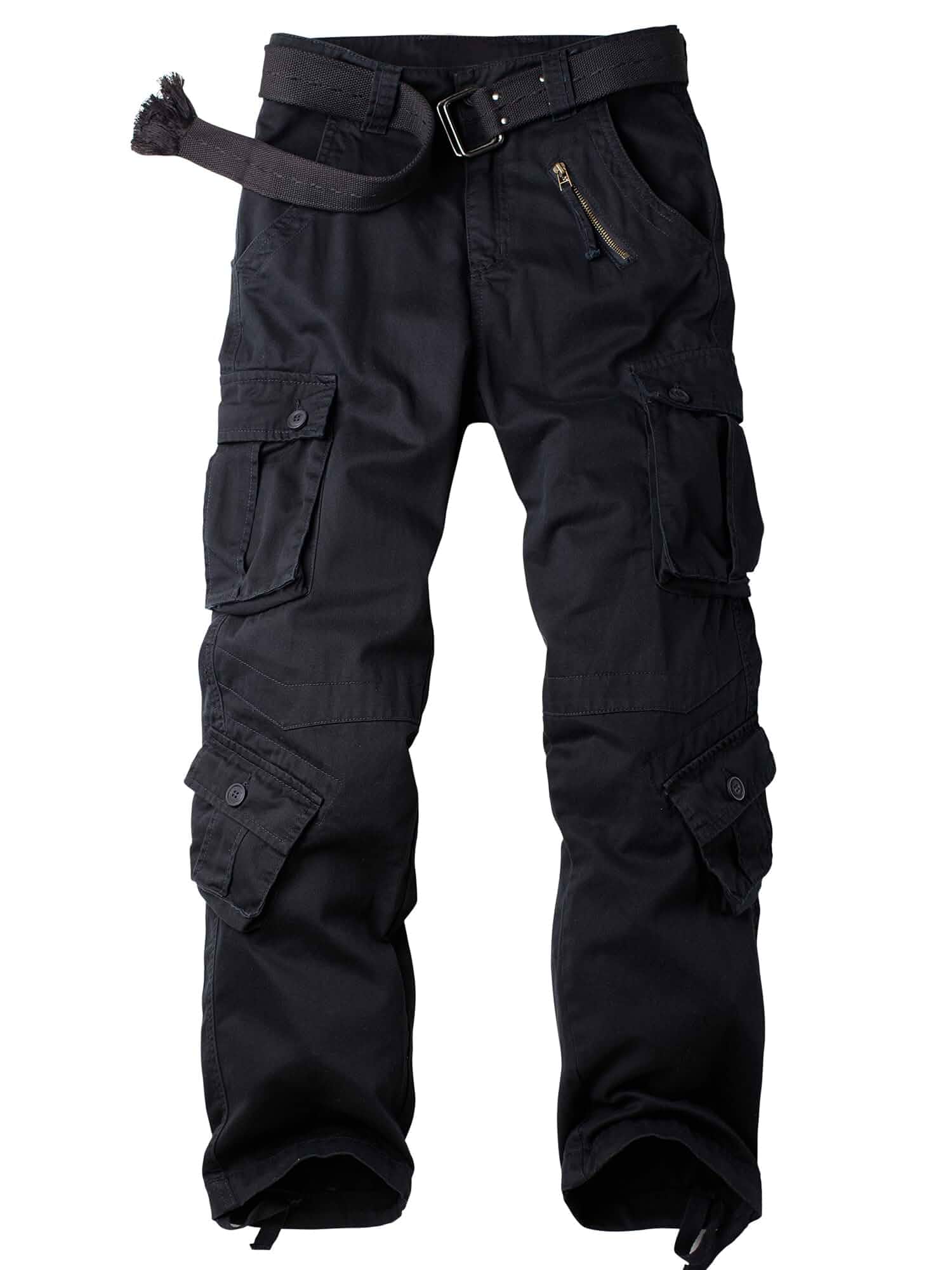 AKHIKING Men's Camo Cargo Work Pants Cotton Tactical Ripstop Casual Combat Pants with 8 Pockets