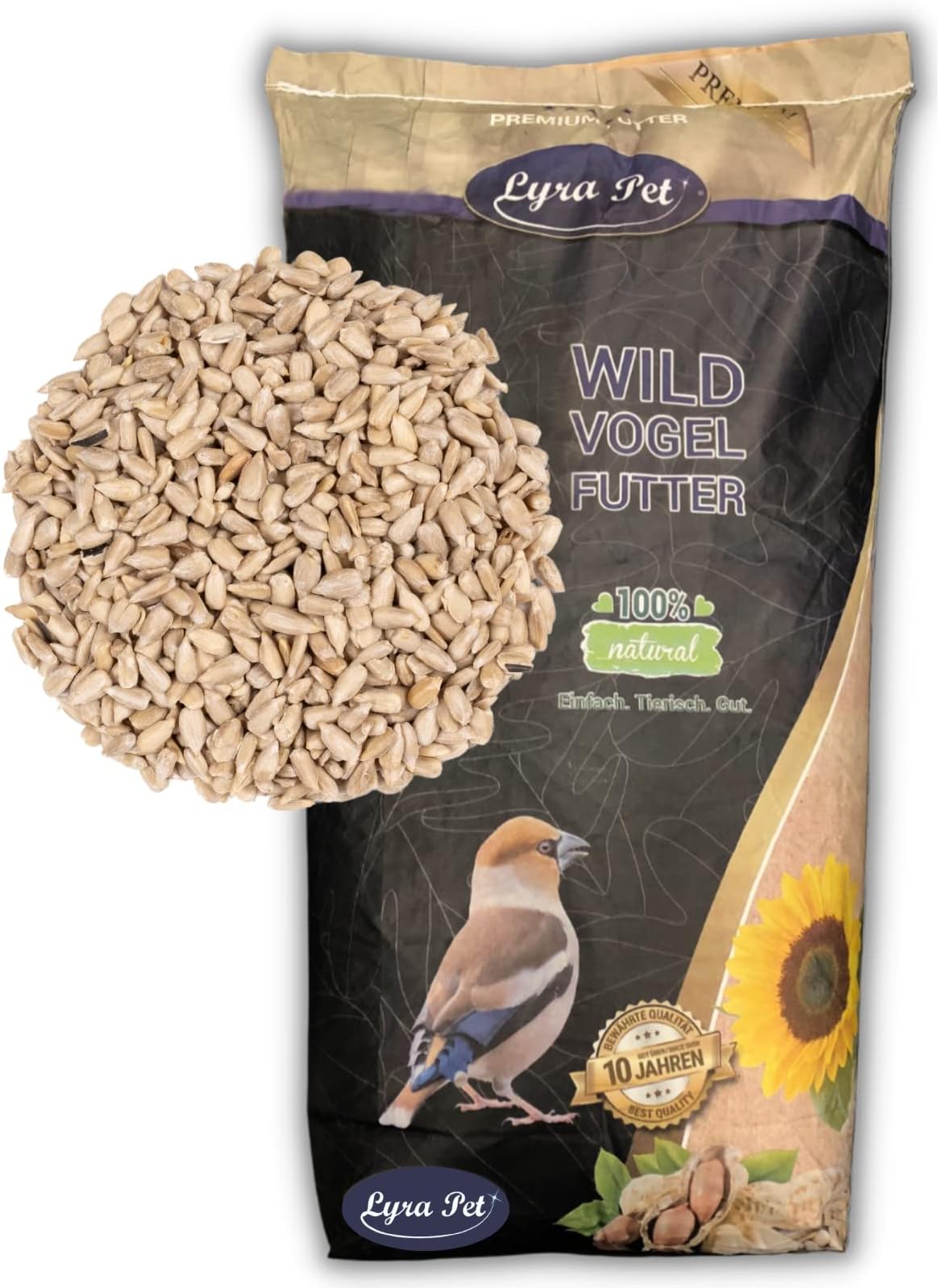 Vogelfutter Sonnenblumenkerne Geschalt 25 Kg