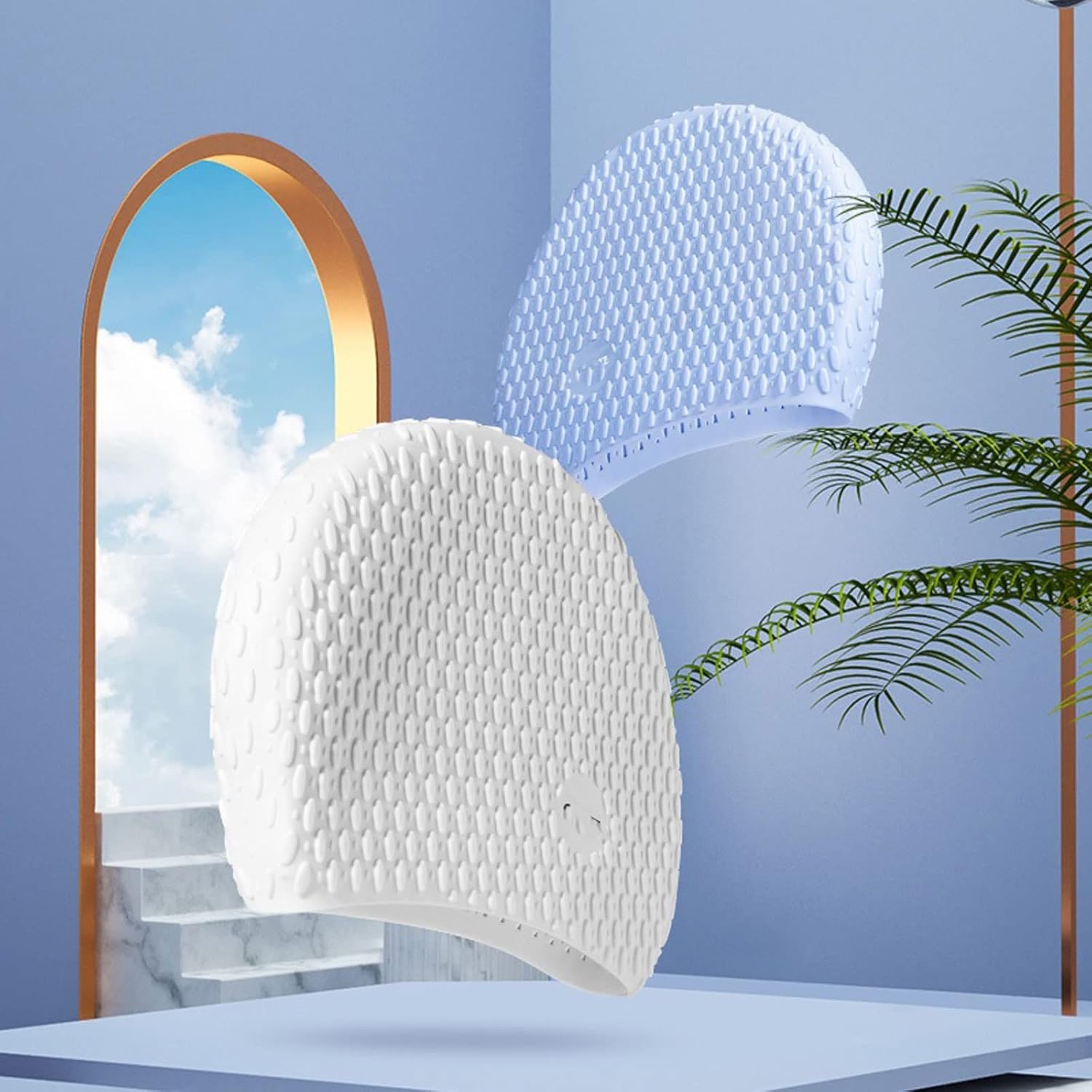 Swim Caps Water Sports Men Swimming Cap for Pool Swim Caps Long Hair Women Swimming Hat for Men Quality Fashion Print Brand(Purple)