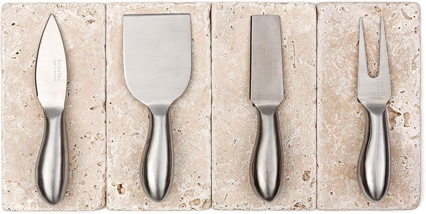 BlizeTec Cheese Knives Cheese Slicer & Cutter Set (4 pcs)