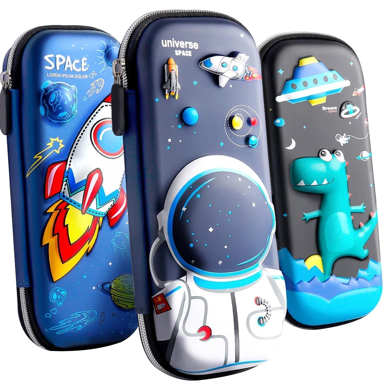 ZELLCEP 3D Cover EVA Space Astronaut Theme Pencil Case Large Capacity Pencil Pouch Bag Compass School Pouch Organizer for Students Kids Premium Stylish Pen Holder Pouch Stationery Box (B0DHGY8466) Amazon Price History, Amazon Price Tracker