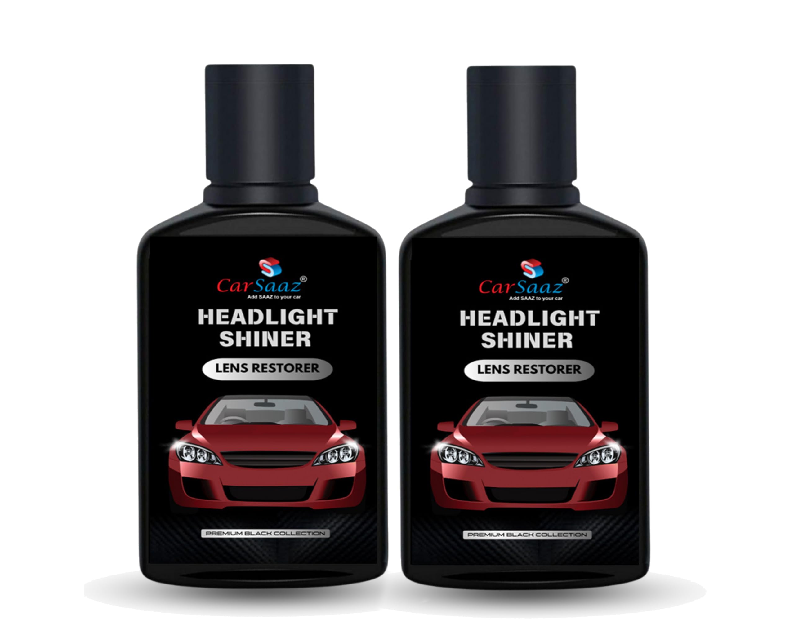 CAR SAAZ Automobiles Headlight Shiner | Headlight Lens Restorer for Car, Bikes and Automobiles (120 ml)(Pack of 2)