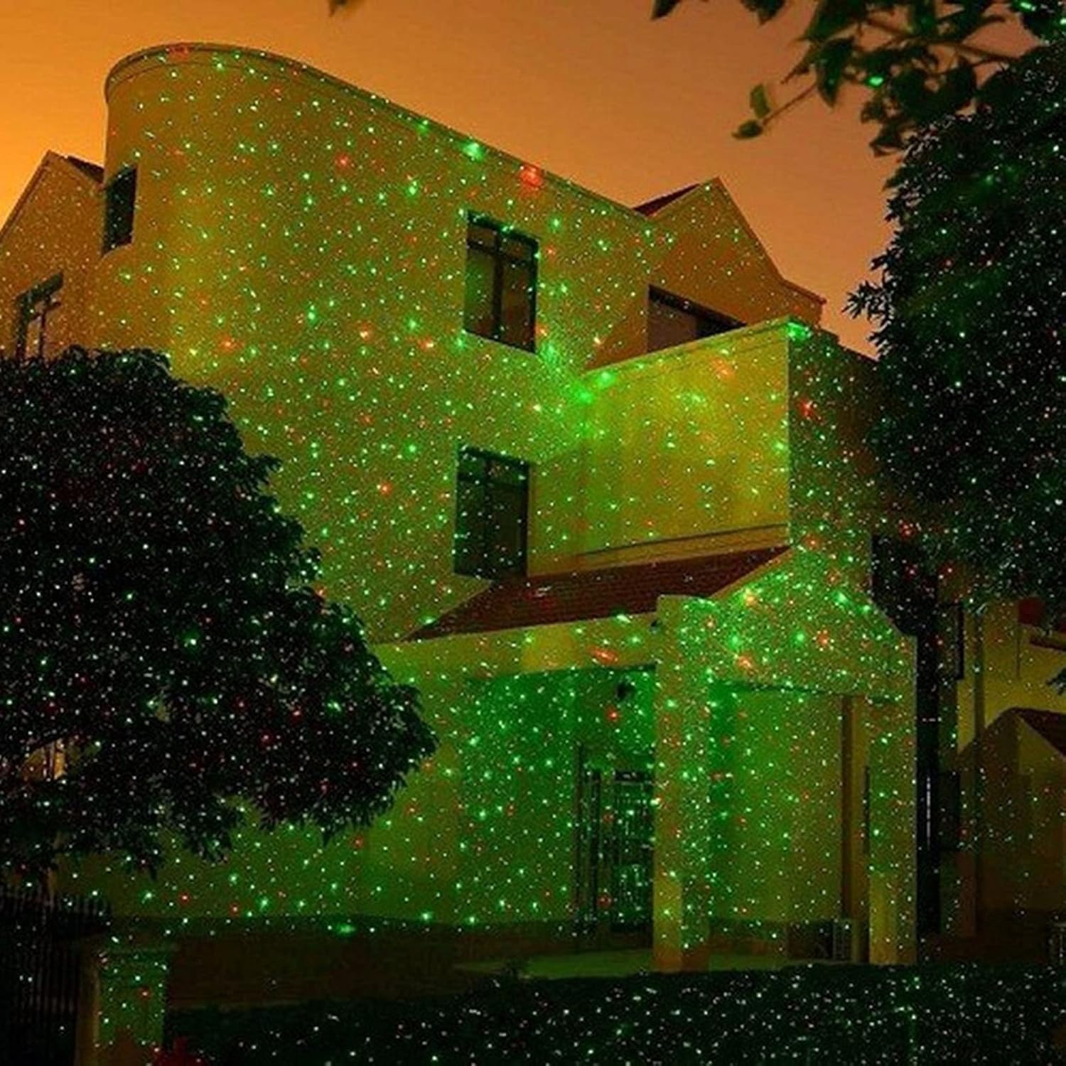 Proyector de Navidad Estrella, Luces de jardín, al Aire Libre Rojo Verde Azul Tres Colores luz de proyección de luciérnaga en Movimiento con Control Remoto para Fiesta de Navidad Boda de Vac
