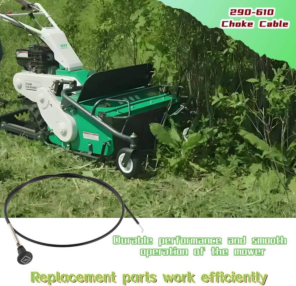 290-610 Choke Cable Fit for Bad Boy Mower CZT, Replace for Stens Push Pull Choke Control Cable 054-8017-00 Suitable for Badboy MZ, MZ Magnum, Maverick,ZT Elite Zero-Turn mowers