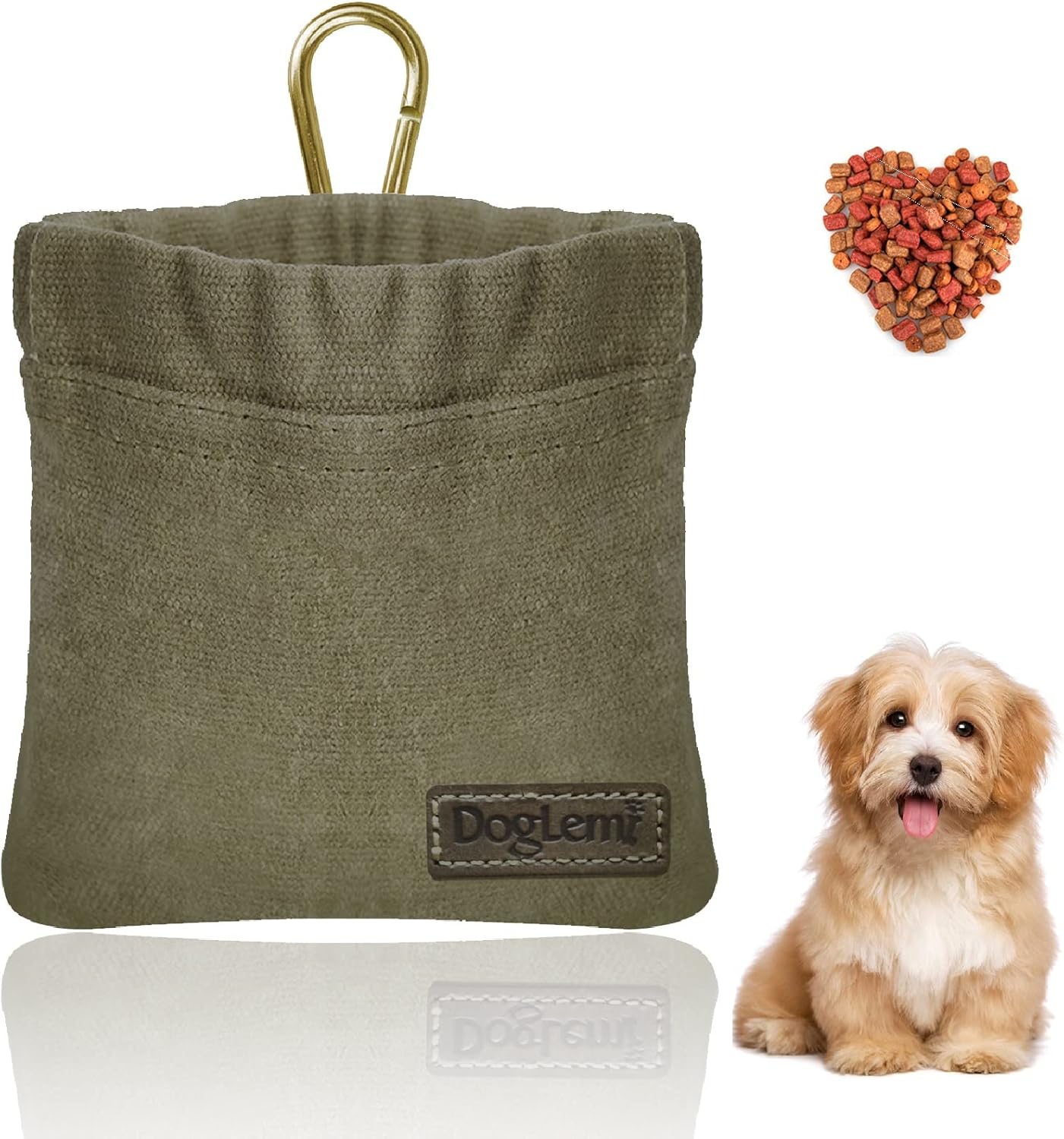 Small Dog Treat Pouch, HandFree Dog Treat Bag with Automatic Closure