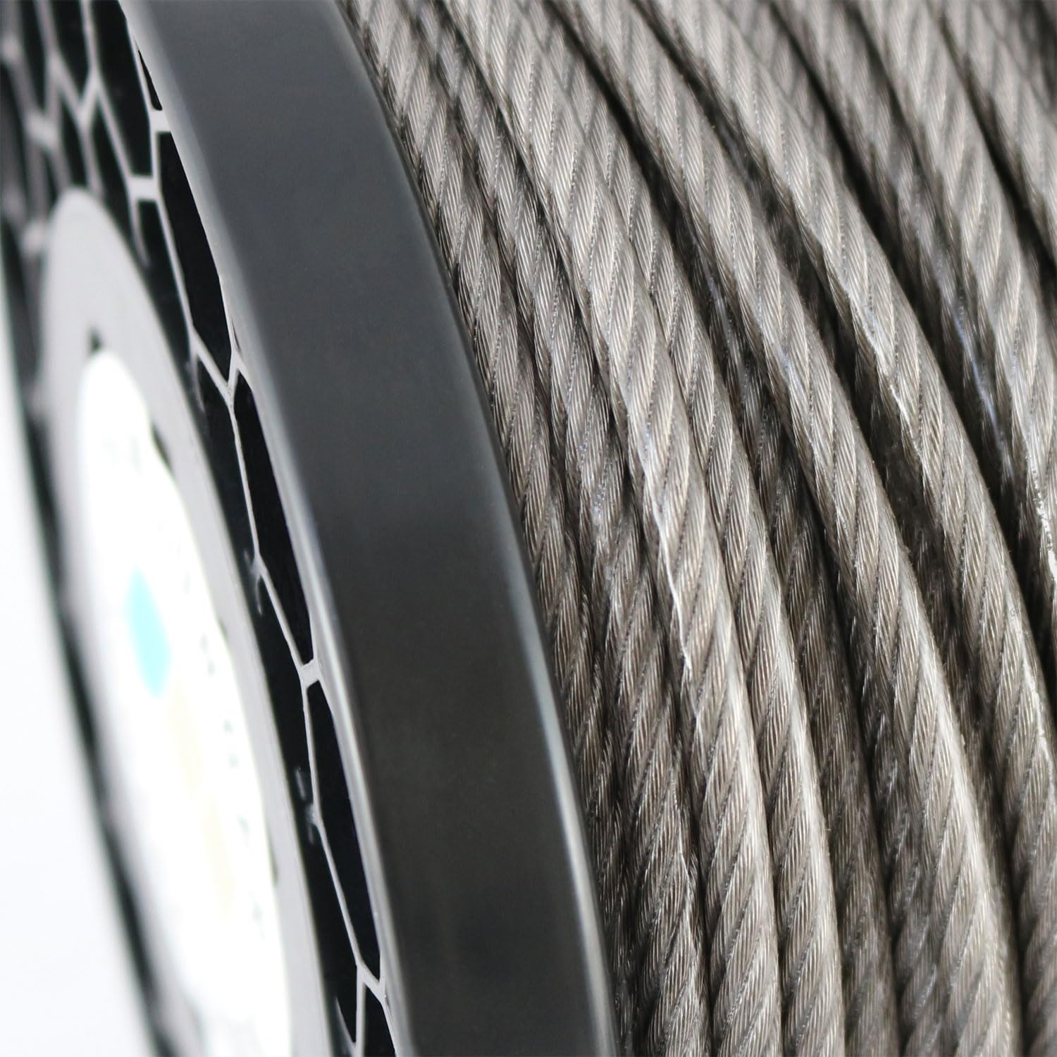100 Meter - Edelstahldrahtseil 7x7-3mm/4mm PVC-transparent ummantelt V4A Inox rostfrei Drahtseil Stahlseil Geländerseil