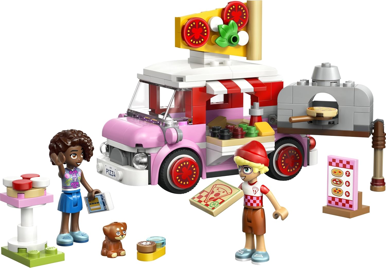 LEGO Friends Furgone delle Pizze Giocattolo - Gioco di Ruolo con 2 Mini Bamboline - Lego - Immagine 9