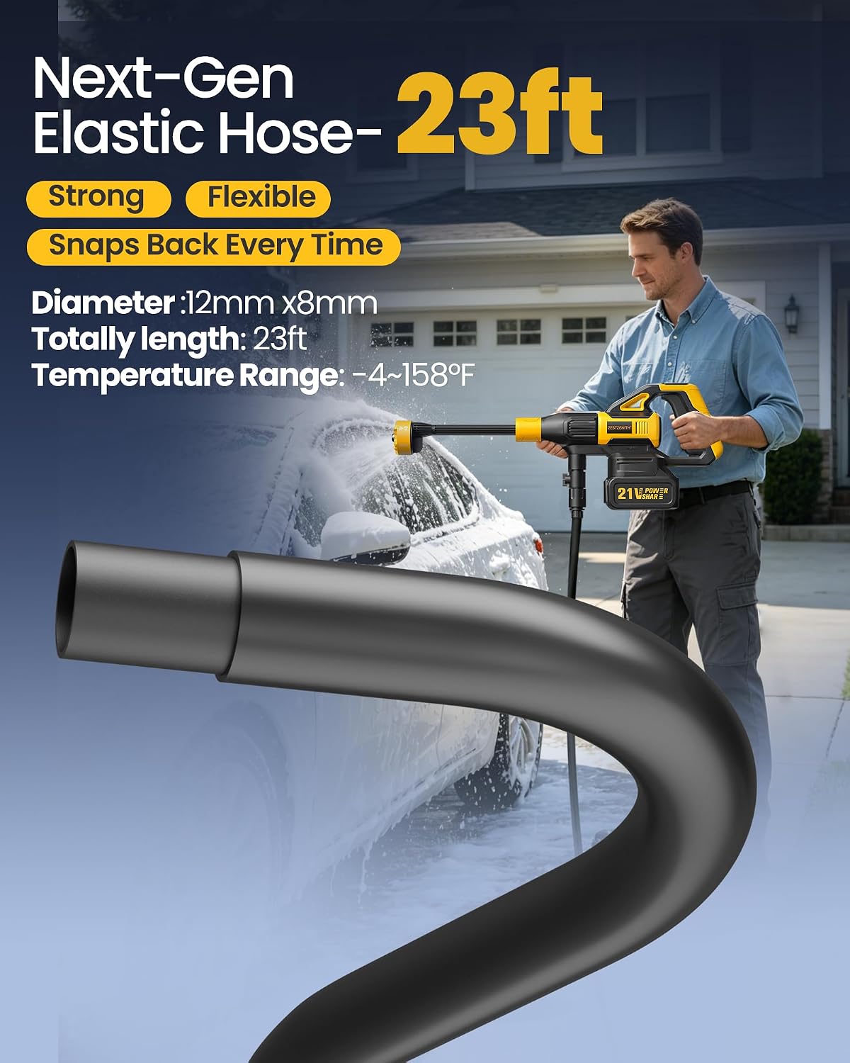 Cordless Pressure Washer Battery Powered, Handheld Cordless Power Washer thumbnail