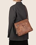 FADEON Large Crossbody Bag for Women Crossbody Purse, Leather Cross Body Purses Multi Pocket Roomy Shoulder Bag
