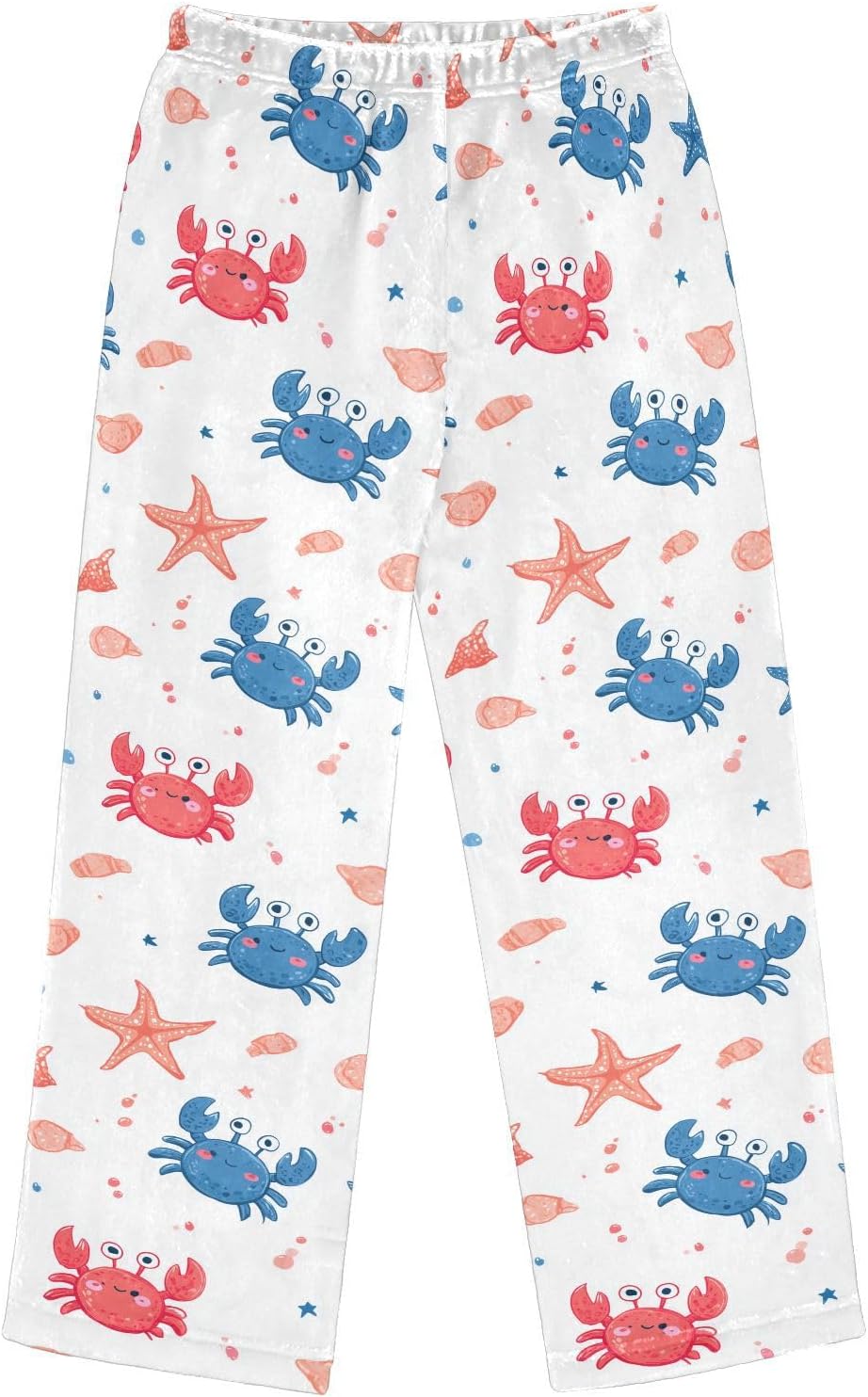 visesunny Cartoon Crabs Starfish Boys Pants for Kids Fleece Bottoms Long Jogger Pants Trousers with Pockets Size 6-14Y