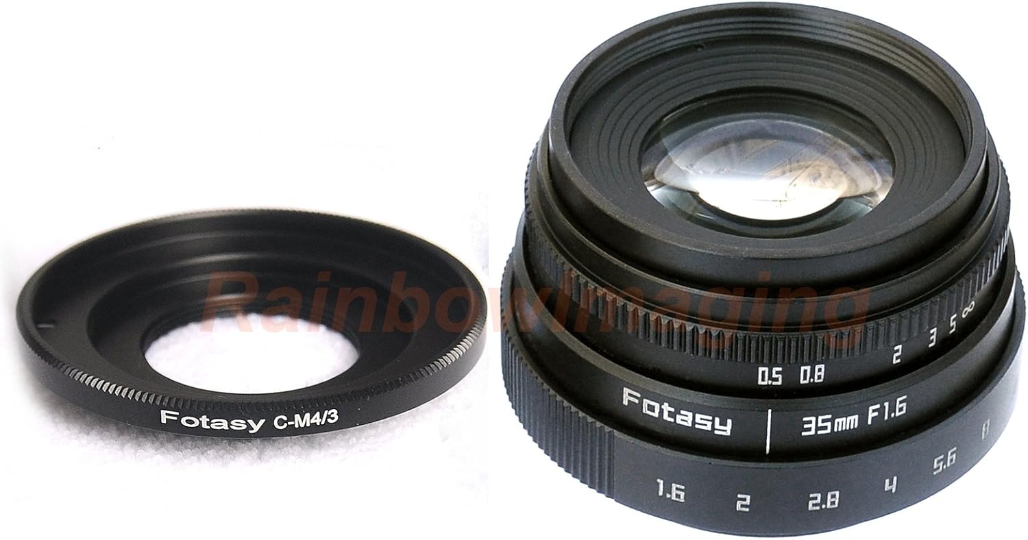 Fotasy 35mm f1.6 APSC Lens, C to m43 Adapter, MFT Micro 4/3 35 mm Prime Lense, Compatible with Panasonic GH5 GX7 GX8 GX9 GX850 G90 G91 G95 G100 Olympus E-M1 E-M5 E-M10 I II III E-PM2 E-PM1 Pen-F E-M1X