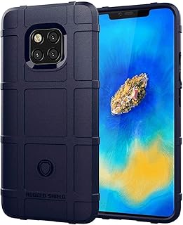 フルビット Huawei Mate 20 Proケース、耐衝撃性フルカバーシリコーン保護カバーケース（アーミーグリーン） (Color : Dark Blue)