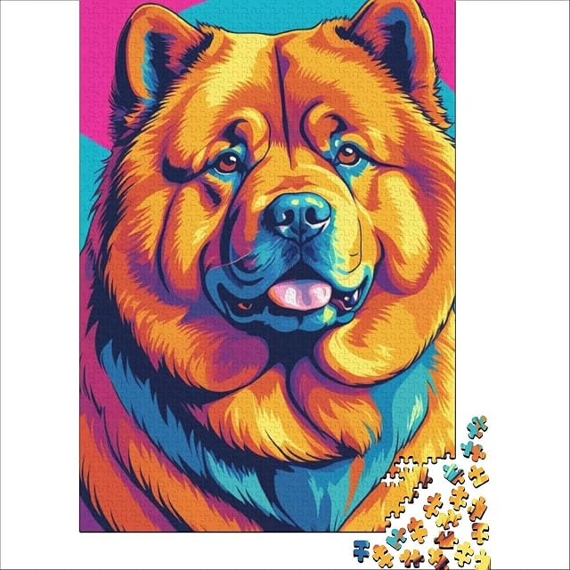 Foto 2 de 6 de Rompecabezas para Adultos de 1000 Piezas, diseño de Chow Chow, Juego práctico