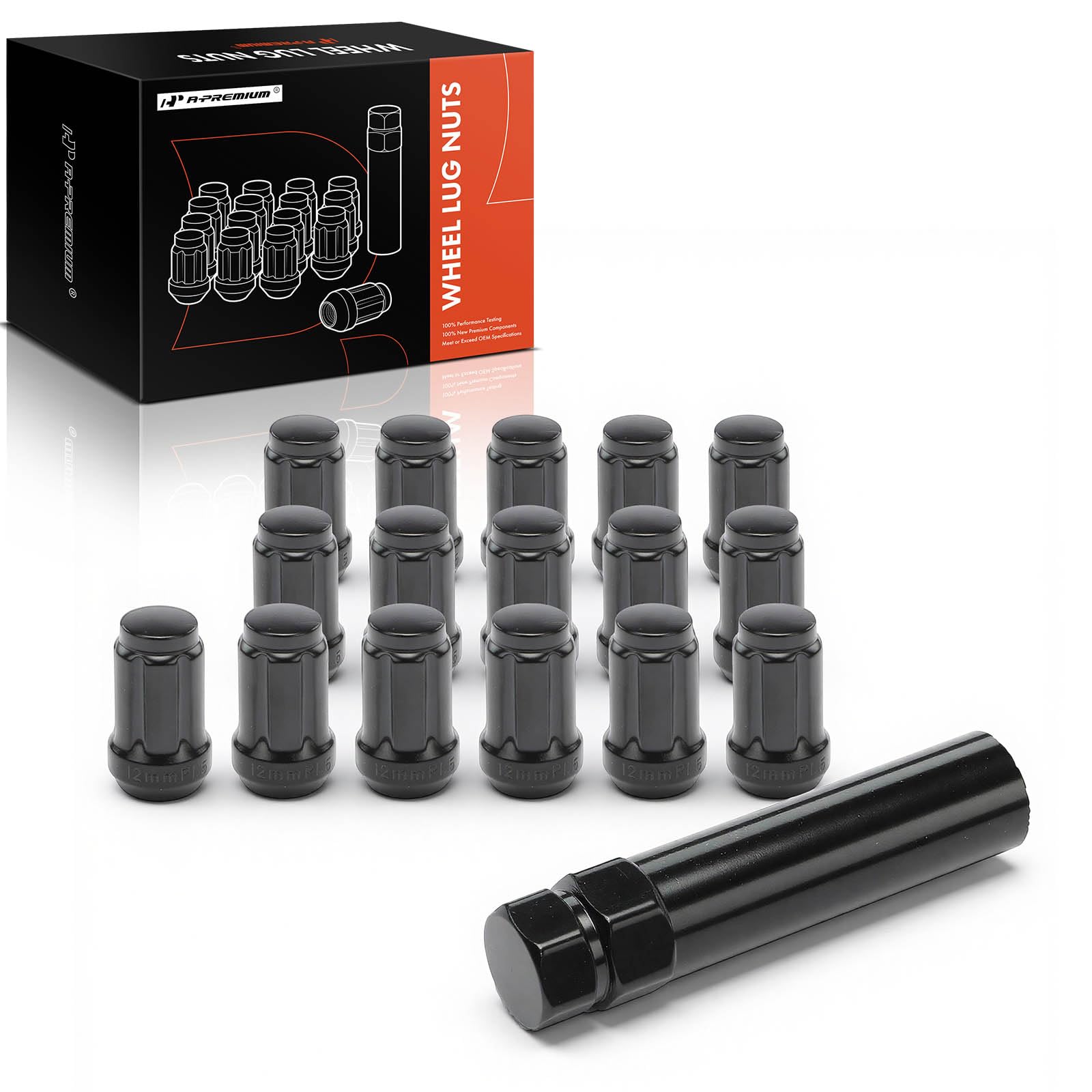 Amazon.com: A-Premium 16-PC M12x1.5 Wheel Lug Nuts W/Socket Key