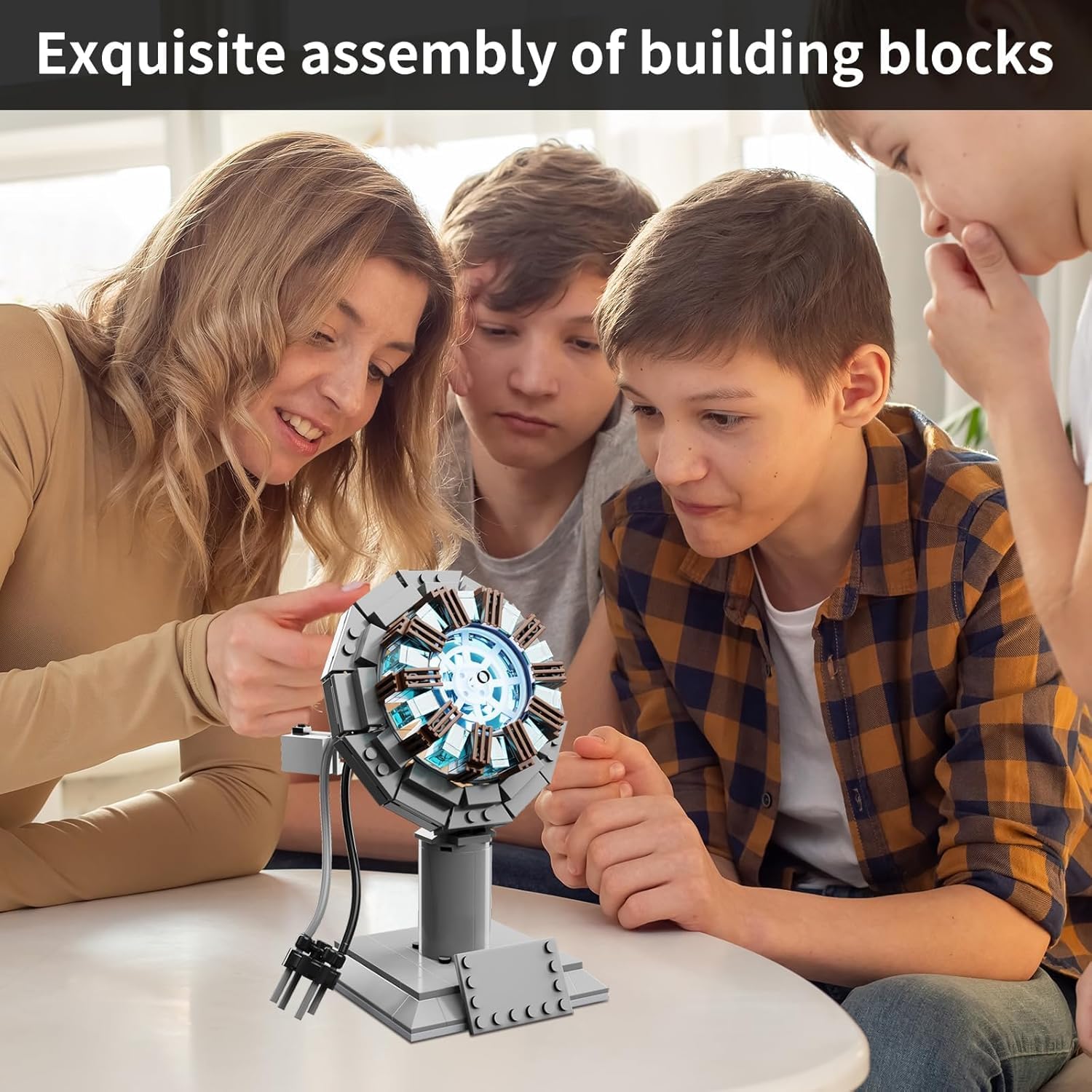 Arc Reactor Building Block Set, A Model Toy Proof that Tony Has A Heart,A Gift for Adults and Children