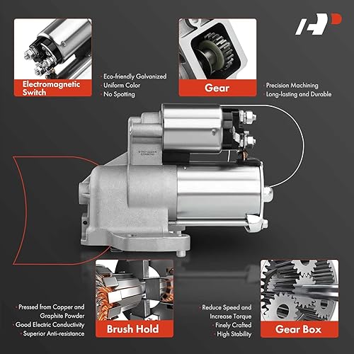 Miniatura 4 de A-Premium Motor de arranque compatible con Mercury Mariner 06-11 y Mazda Tribute y Ford Escape 05-11, V6 3.0L solamente, 12V 1.4KW 22 dientes de