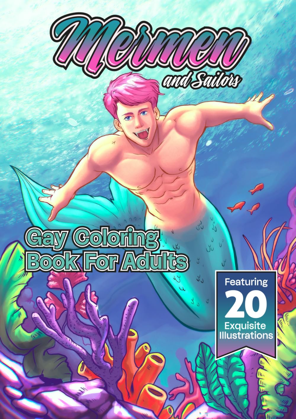 Mermen and Sailors: Gay Coloring Book for Adults by Jaxinto