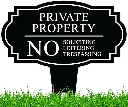 Miniatura 13 de Señal de No Solicitar para Casa, Señal de No Solicitar para Patio, 13"x13", Estacas Integradas Super Resistentes, Compuesto de Aluminio Libre de No