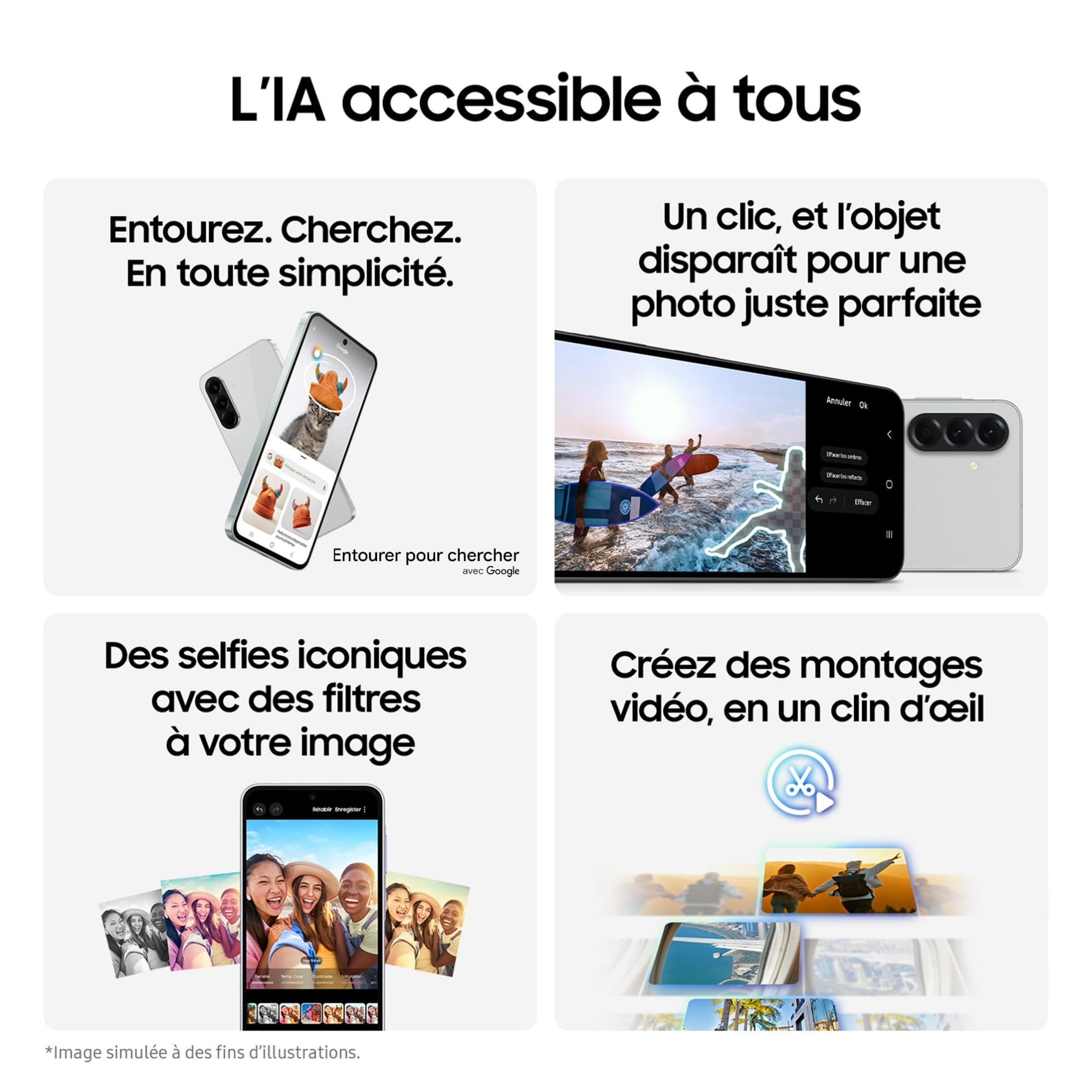 Samsung Galaxy A56 5G, Smartphone Android, 128 Go, Chargeur Secteur Rapide 25W Inclus, Smartphone déverrouillé, Rose, Version FR