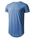 Mens Longline Gym Muscle Bodybuilding Tshirts Hipster Reflective Line Scallop Crewneck Tees Shirts Tops