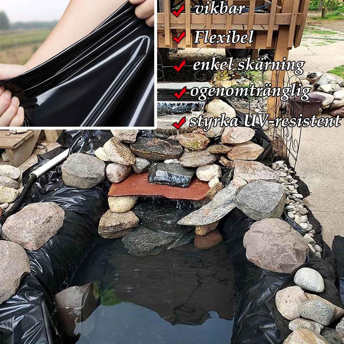 Telo Laghetto, Gardens Pools Membrane 0.12mm Fodera Laghetto Flessibile per Piscina Giardino, Laghetto All'aperto Liner per Piscina Giardino, Laghetti, Fontane(3.0mx6.0m)