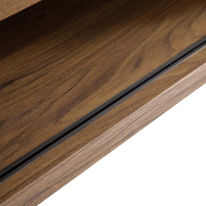 Modway Render 46" Mid-Century Modern Low Profile Media Console TV Stand, 46 Inch, Walnut image 7