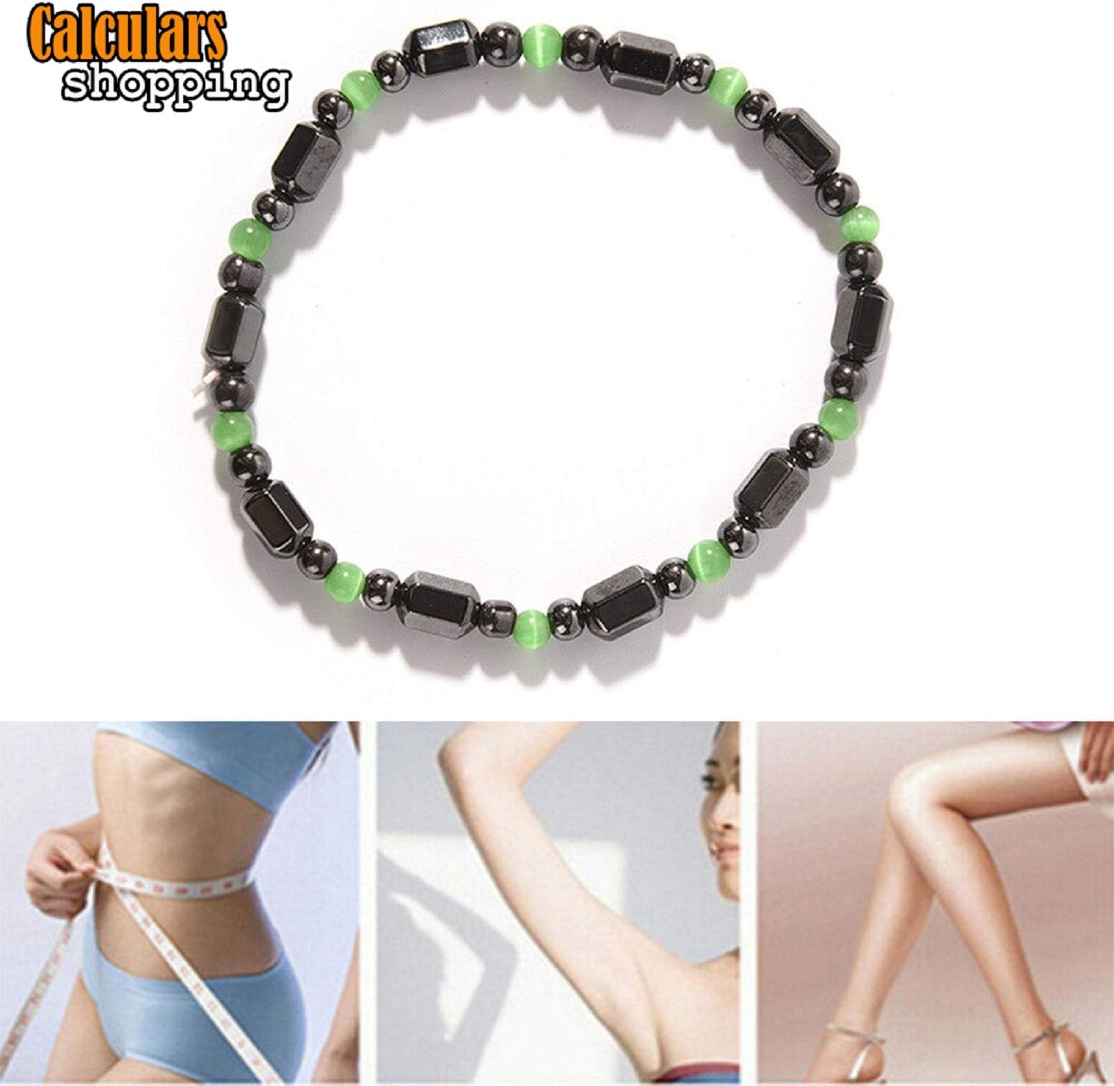 1Pc Magnetic Bracelet Beads Hematite Stone for Therapy Health Care Weight Loss