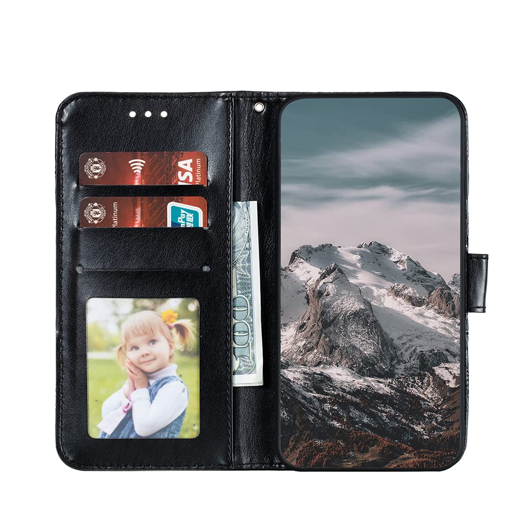 IMEIKONST Custodia A Libro In Pelle PU Per Xiaomi Mi 9 – Con Funzione Cavalletto, Porta Tessere, Design Mandala Nero