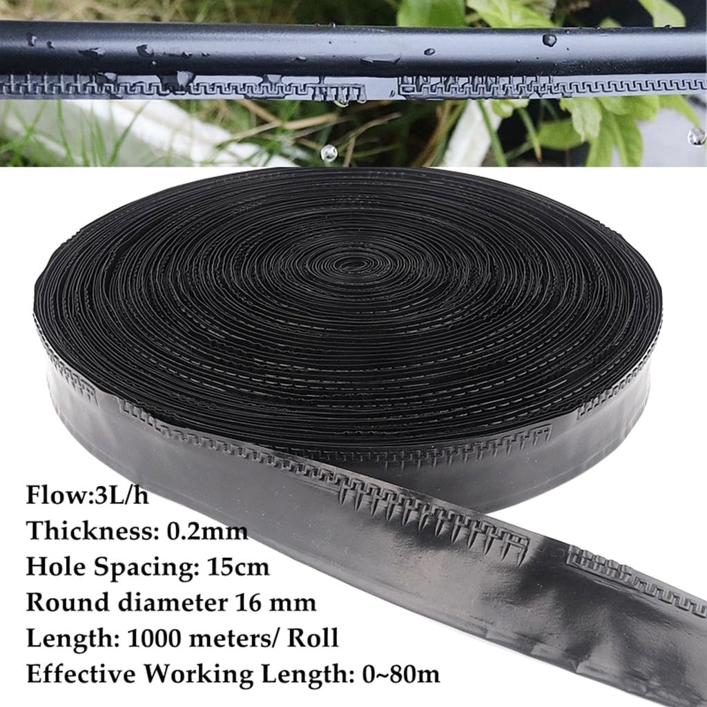 Tubo for microirrigazione, irrigazione a goccia Ta 16 mm x 0,2 mm 3 l/h 15 cm Distanza tra i fori Labirinto a lama singola 50-200 m(200m)