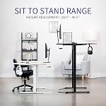 VIVO Coin électrique en forme de L 47 x 47 dans le bureau de standing, réglage de la hauteur de mémoire, cadre noir supérieur, DESK-E1L94B | Électrique, cales 154 lbs, Table en forme de L, Stand assis, Réglable en hauteur, Préréglages de mémoire, Home Office, Cadre noir